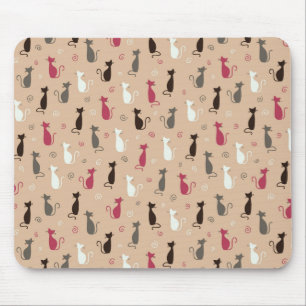 Katzen Muster-Rosa Mousepad