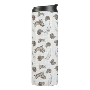 Katzen Muster Thermosbecher