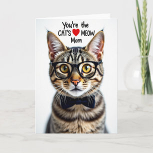 Katzen-Mutter-Karte mit getigerter Katze Karte