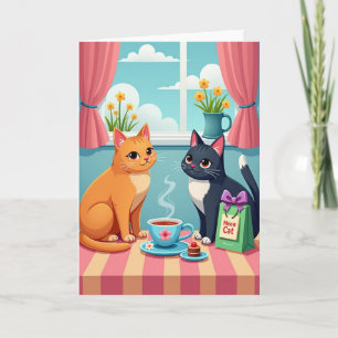 Katzen-Mutter-Tag-Grußkarte Karte