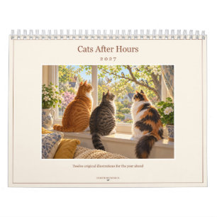 Katzen Nach Stunden 2027 Gemütliche Katze Kalender