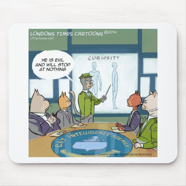 Katzen Naturfeind Funny Mousepad (Vorne)
