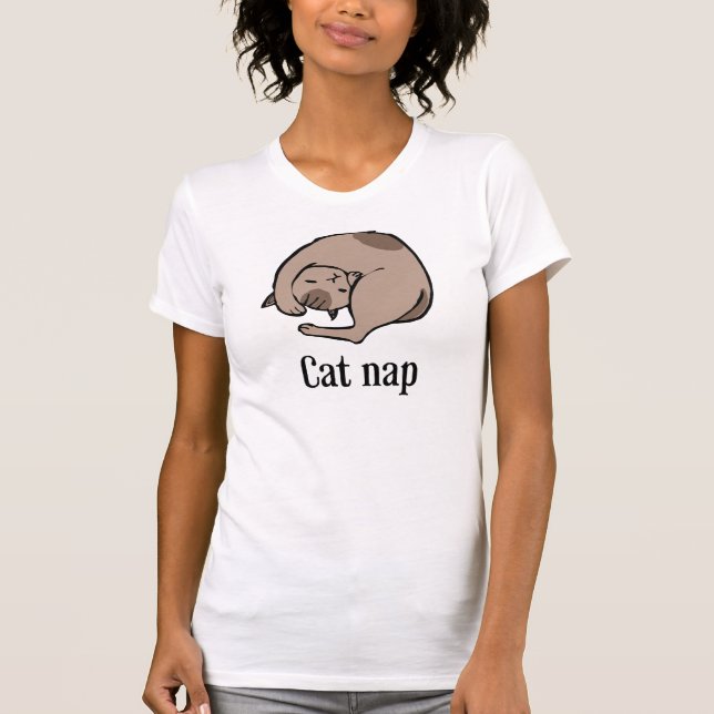 Katzen-Nickerchen-T - Shirt (Vorderseite)