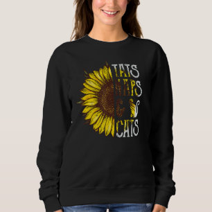 Katzen Nickerchen und Katzen Sonnenblumen Haustier Sweatshirt