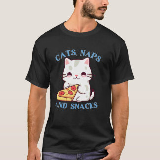 Katzen, Nickerchen und Snacks T-Shirt