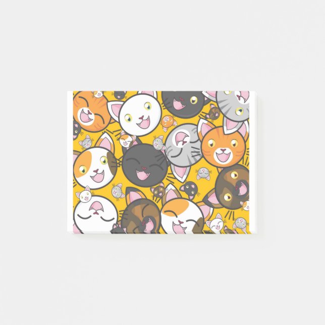 Katzen Niedlich Kitty Kätzchen Kitten Adorable Fel Post-it Klebezettel (Vorderseite)