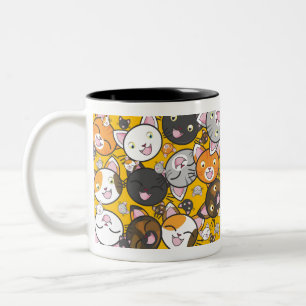 Katzen Niedlich Kitty Kätzchen Kitten Adorable Fel Zweifarbige Tasse