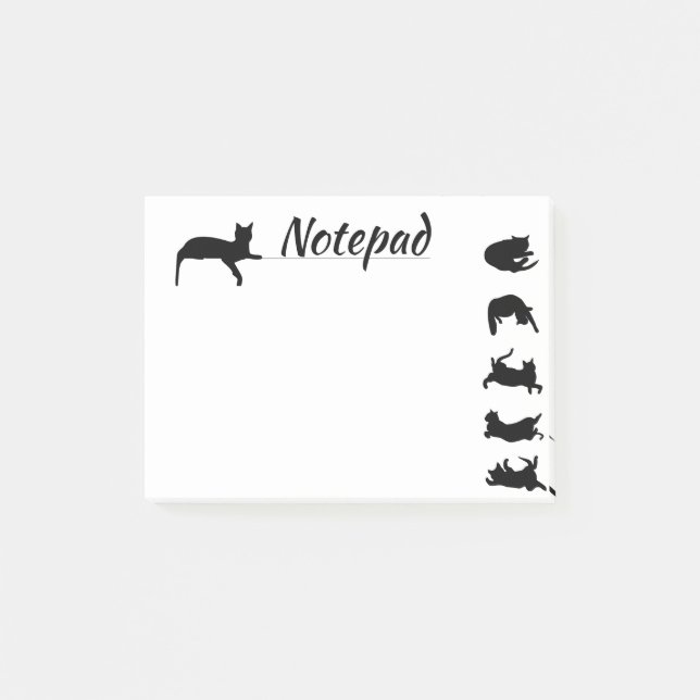 Katzen Notiz Post-it-Block (Vorderseite)