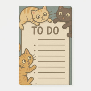 Katzen-Notizblock To-Do-Liste Post-it Klebezettel