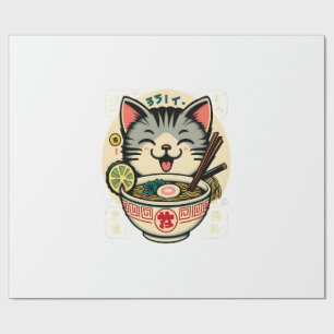 Katzen-Nudel-Japanische-Anime-ga-Kawaii-Katze Geschenkpapier