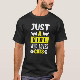 Katzen Nur Ein Mädchen Das Liebt T-Shirt