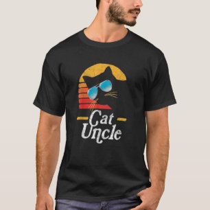 Katzen-Onkel Vintage 80er Stil Katze Retro Sonnenb T-Shirt
