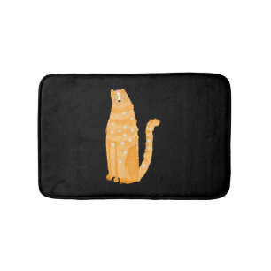 Katzen Orange Badematte