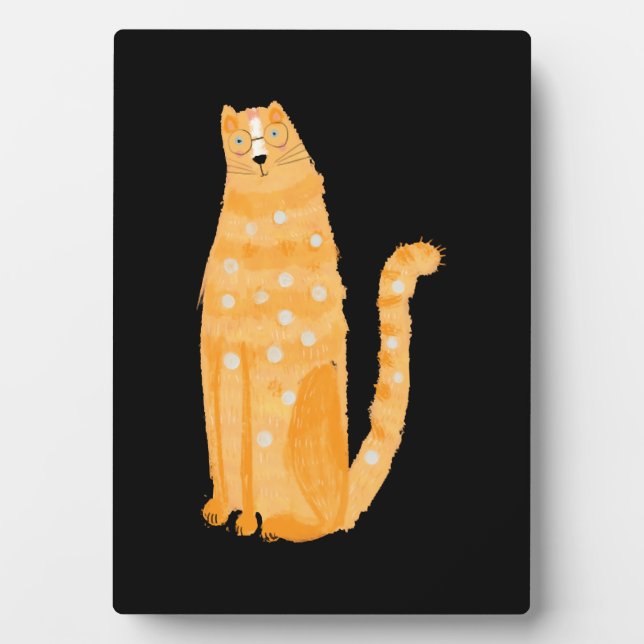 Katzen Orange Fotoplatte (Vorderseite)