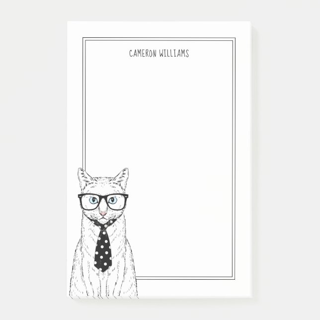 Katzen-Paare | addieren Ihren Namen Post-it Klebezettel (Vorderseite)