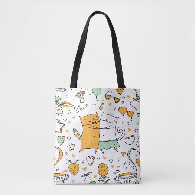 Katzen paaren Illustration. Cartoon - Kätzchen (Vorderseite)