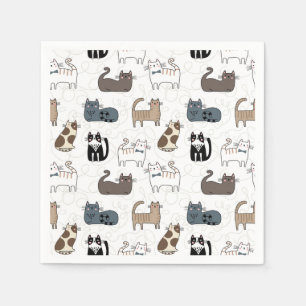 Katzen-Papier-Servietten, Kitty Kitten Party Serviette