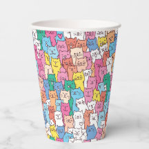 Katzen-Papierbecher, Kätzchen-Party