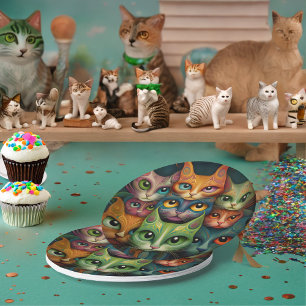 Katzen Pappteller