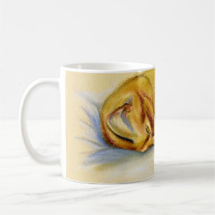 Katzen-Pastell - orange Tabby-entspannte Pose Kaffeetasse
