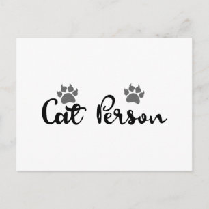 Katzen-Person-Typografie-Kunst Postkarte