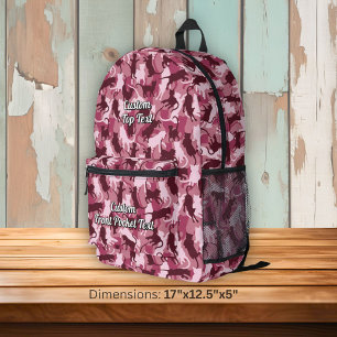 Katzen Pink Camouflage Bedruckter Rucksack