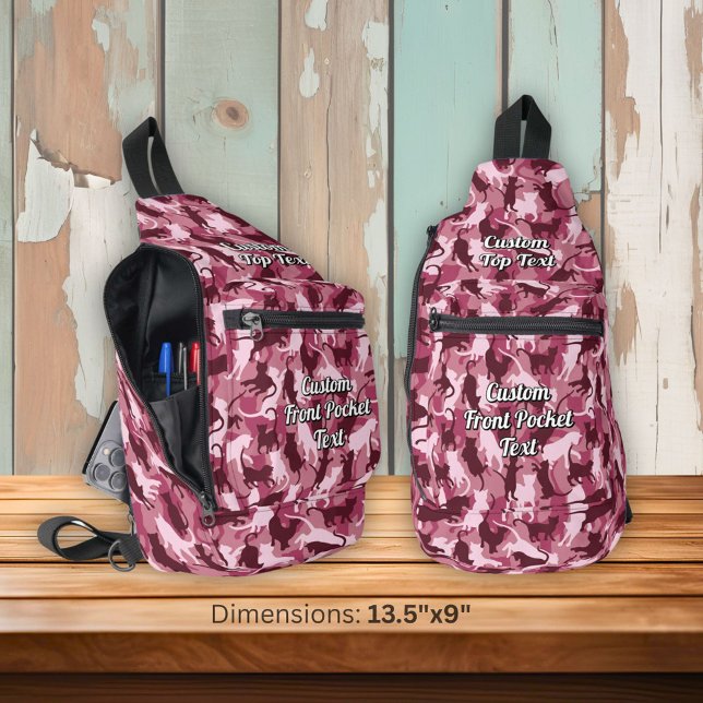 Katzen Pink Camouflage Crossbody Bag (Von Creator hochgeladen)