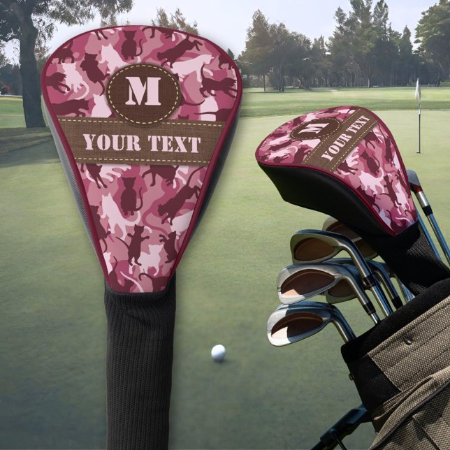 Katzen Pink Camouflage Golf Headcover (Von Creator hochgeladen)
