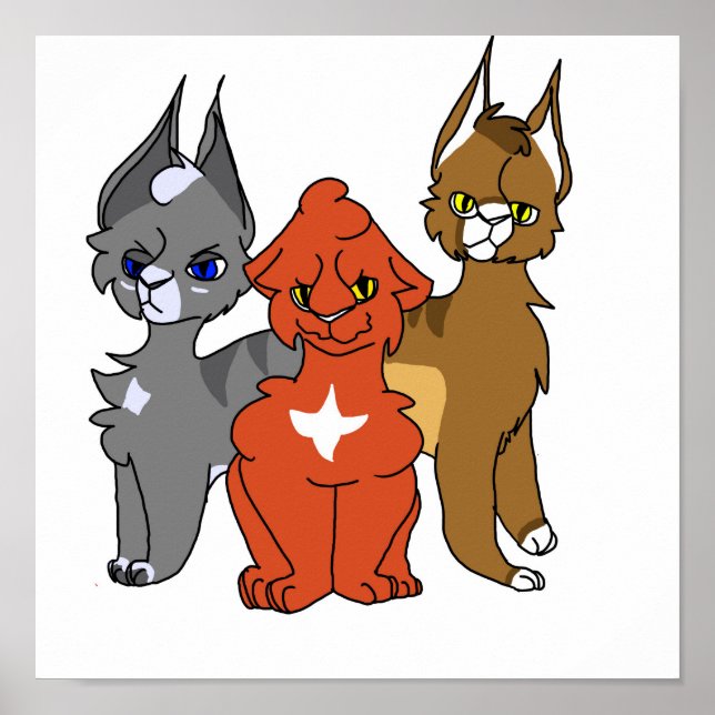 Katzen-Plakat Poster (Vorne)