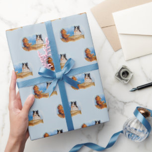 Katzen Poker spielen Rauchen Zigarre Geschenkpapier
