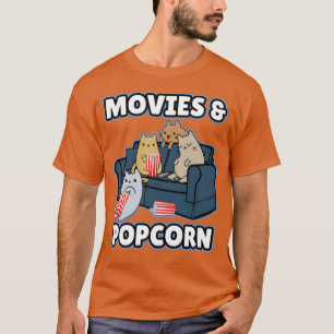 Katzen Popcorn Popper und Filme Vintag T-Shirt