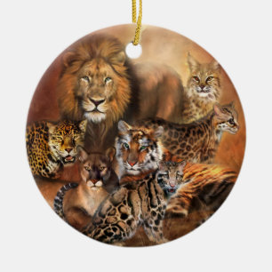 Katzen-Power-Feiertags-Verzierung Keramik Ornament