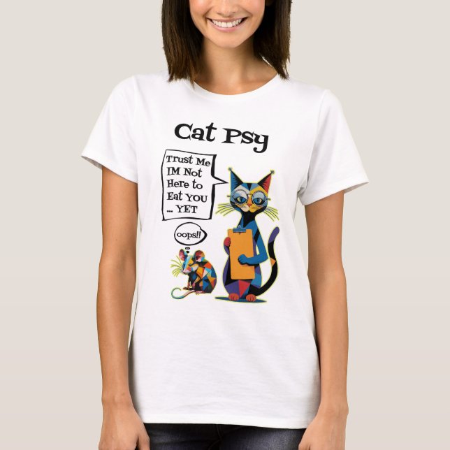 Katzen-Psyche T-Shirt (Vorderseite)