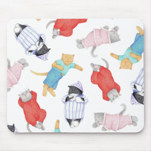 KATZEN-PYJAMA-Mauspad Mousepad (Vorne)