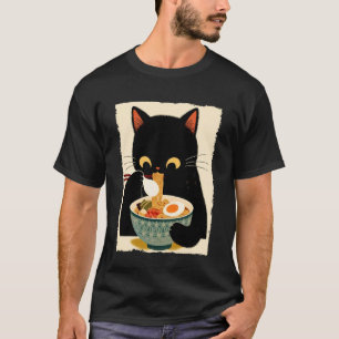 Katzen-Ramen-Ästhetik-Japanische-Ukiyo-e-Kunstwerk T-Shirt