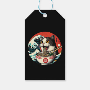 Katzen-Ramen Japanische Kunst im Vintage-Stil Geschenkanhänger