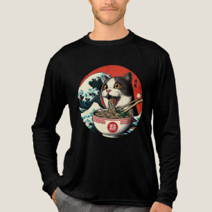 Katzen-Ramen Japanische Kunst im Vintage-Stil Tri-Blend Shirt