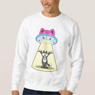 Katzen-Raumschiff Sweatshirt