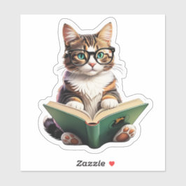 Katzen-Reading-Buch Aufkleber