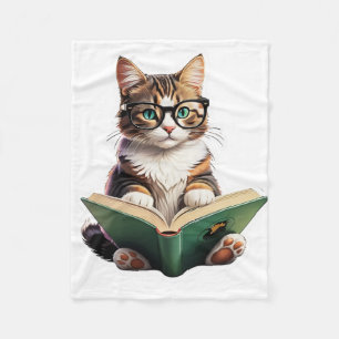 Katzen-Reading-Buch Fleecedecke