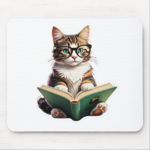 Katzen-Reading-Buch Mousepad