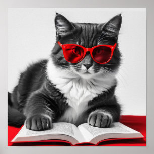 Katzen-Reading-Buch Poster