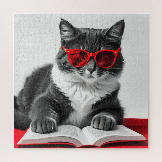 Katzen-Reading-Buch Puzzle (Vertikal)
