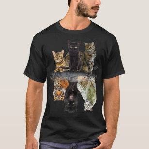 Katzen Reflection Friend Katze Liebhaber Niedlich  T-Shirt