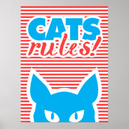 Katzen Regeln ! Poster