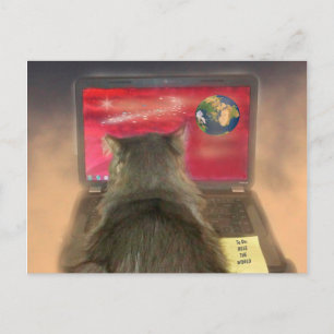 Katzen regieren die Welt Postkarte