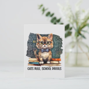 Katzen regieren, Schule Drools Postkarte