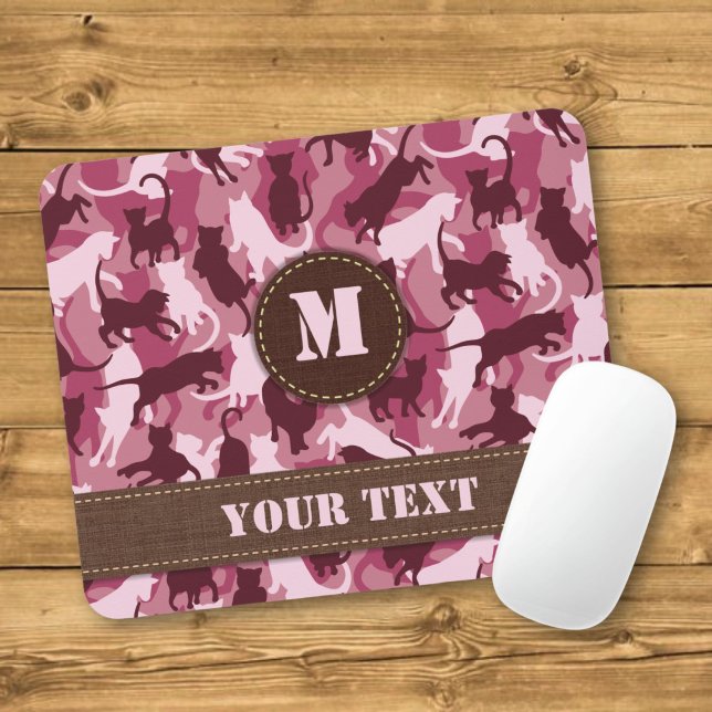Katzen Rosa-Tarnung Mousepad (Von Creator hochgeladen)