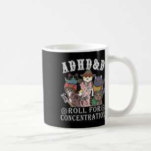 Katzen Rpg Gamer Rolle Für Konzentration D20 Würfe Kaffeetasse