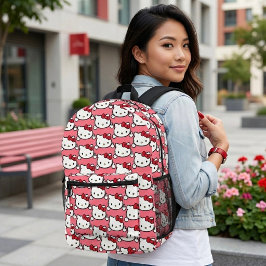 Katzen-Rucksack mit Aufdruck Bedruckter Rucksack